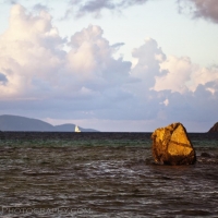 Rock Sailboat Sugar Bay St Thomas USVI