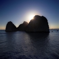 Cabo San Lucas Rocks Mountains Silhouette Sunv2