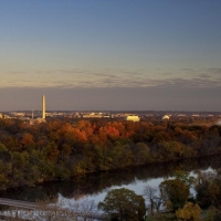 Washington DC Fall Sunset Skyline