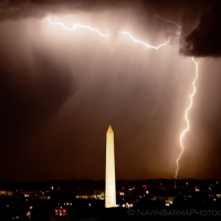 Washington Monument DC Lightning