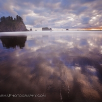 Second Beach Storm Reflections