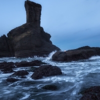 Shi Shi Beach Moonset