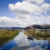 Lake Titicaca Clouds Boat